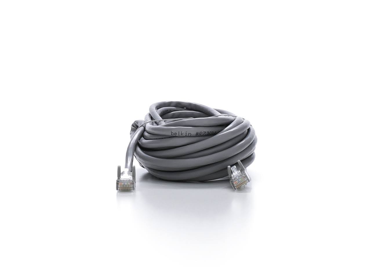 Snagless Patch Cable RJ45 Connectors 25 ft. Gray W695264
