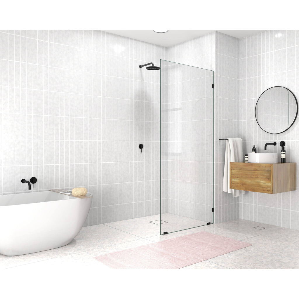 Frameless Shower Door, Brushed Nickel W490614
