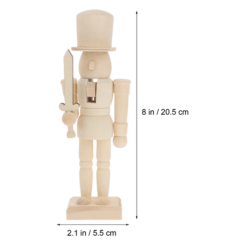 11 Pc Wooden Nutcracker Ornament Bamboo Child U975706