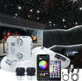 32W Dual Head Fiber Optic Lights Kit with 2000pcs 16.4ft Optical Fiber Cable and 28key Remote E382315