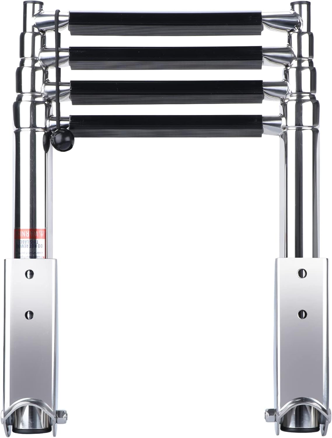 Telescopic 4 Step Stainless Steel Boat Ladder, 900 Pound Capacity, Pack of 2 W1905