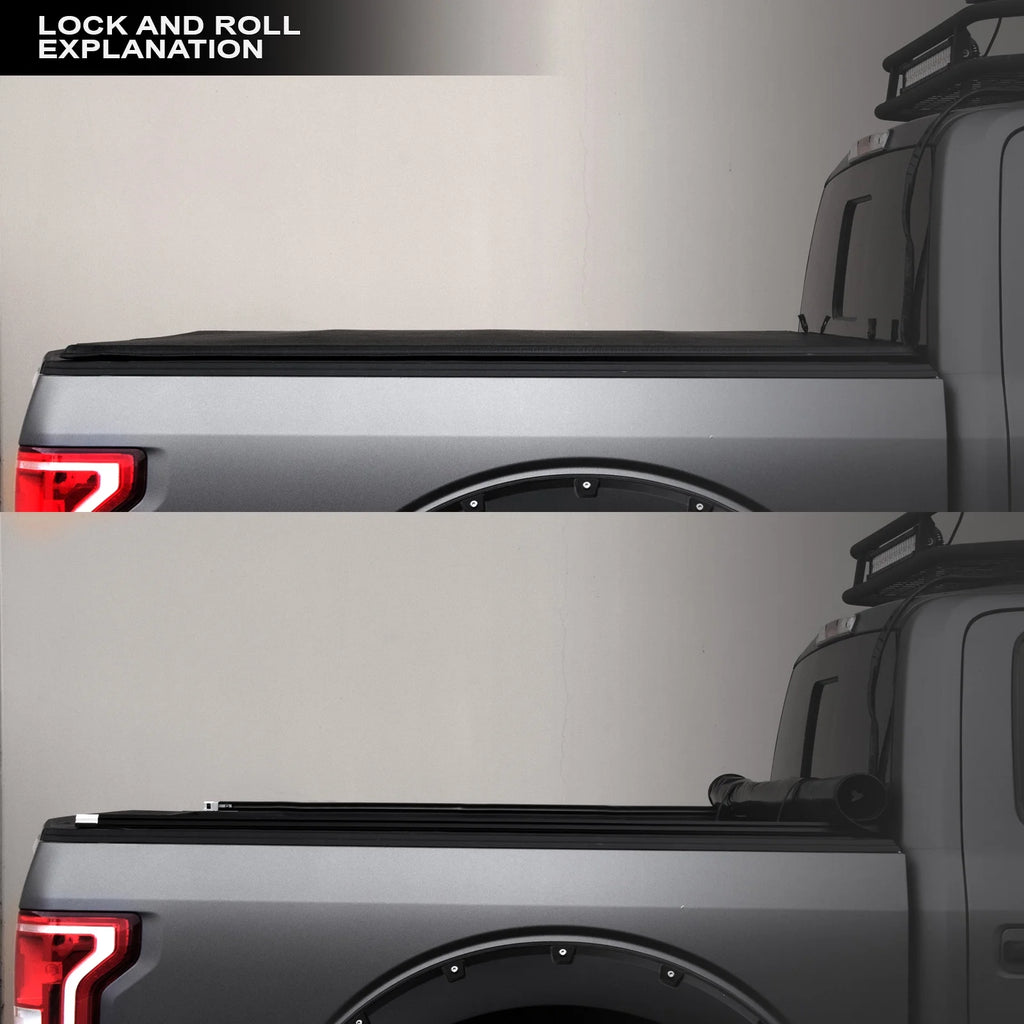 Black Lock And Roll Up Tonneau Cover O1062