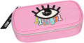 Pink Pencil Case with Pen Loops and Triangle Compartment F549230