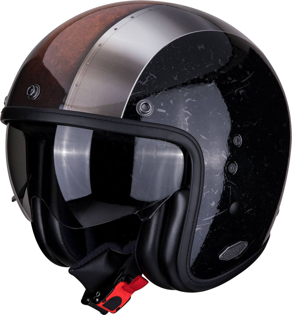 Black-Silver Jet Helmet, Size XL L578