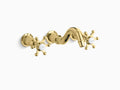 Polished Brass Wall Mount Bathroom Faucet Trim Y5102