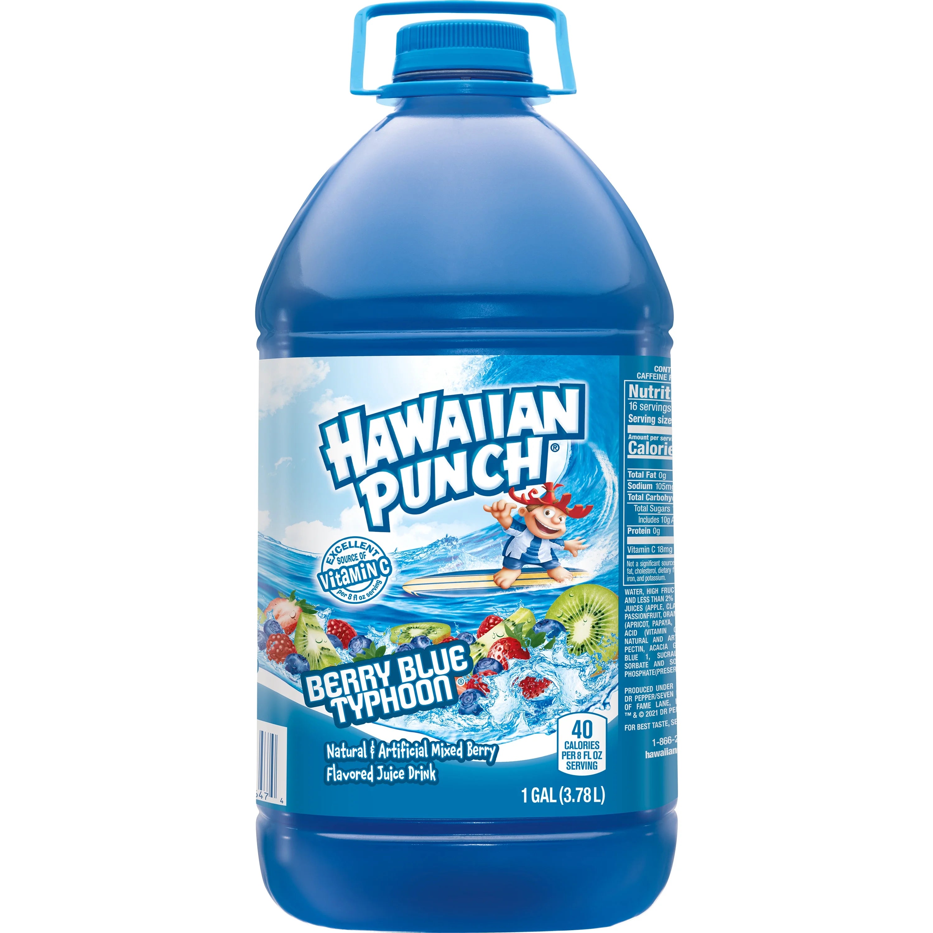 Berry Blue Typhoon Juice Drink, 1 gal bottle W150