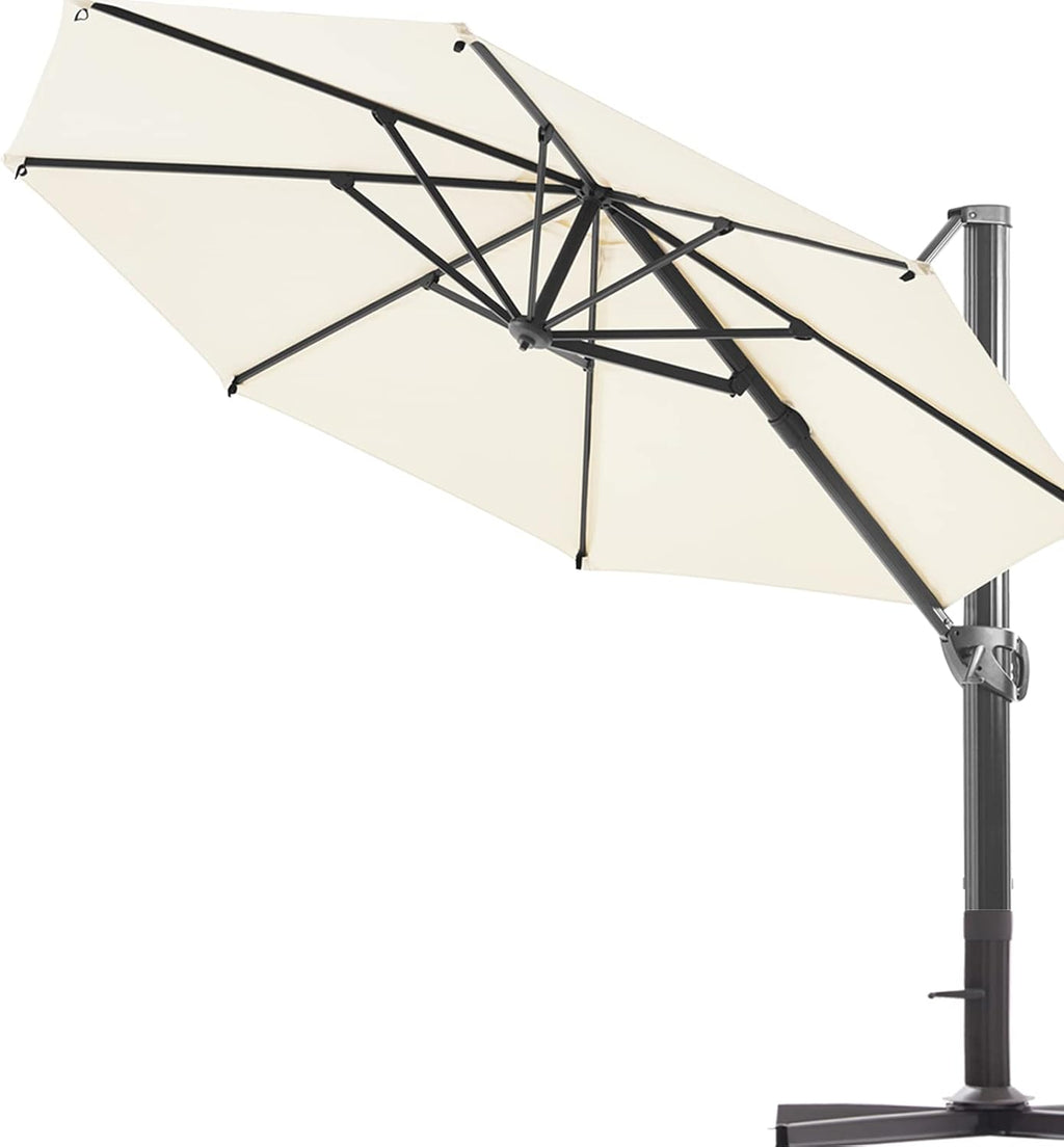 11 ft. Aluminum Cantilever Umbrella with 360° Rotation (Brick Red) W2790