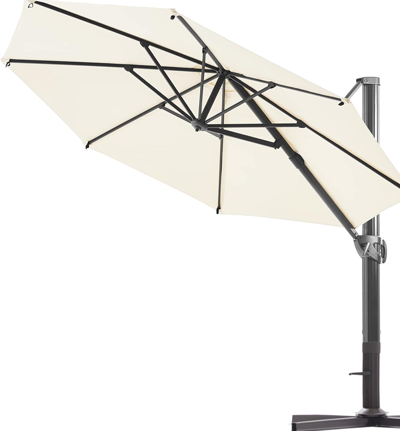 11 ft. Aluminum Cantilever Umbrella with 360° Rotation (Brick Red) W2790