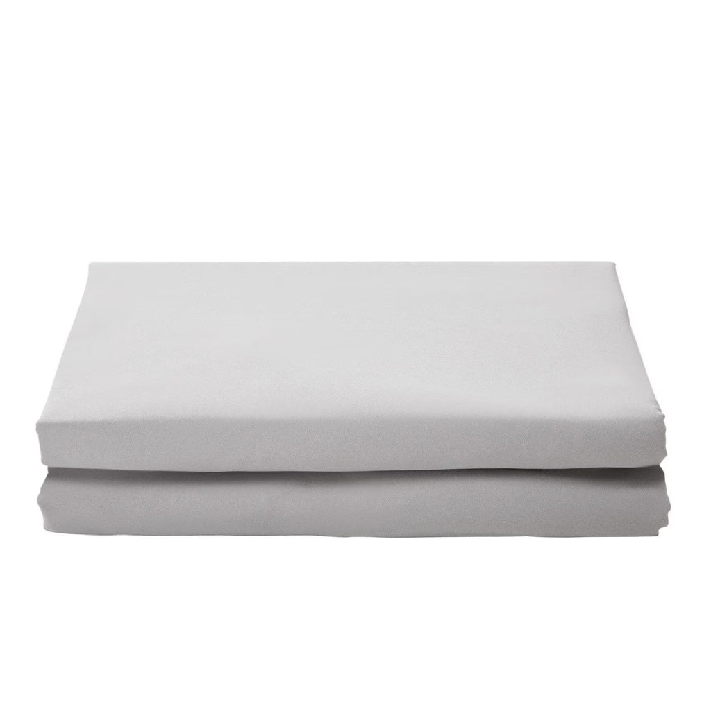 Twin XL Microfiber Fitted Sheet 2 Pack Light Gray U8521