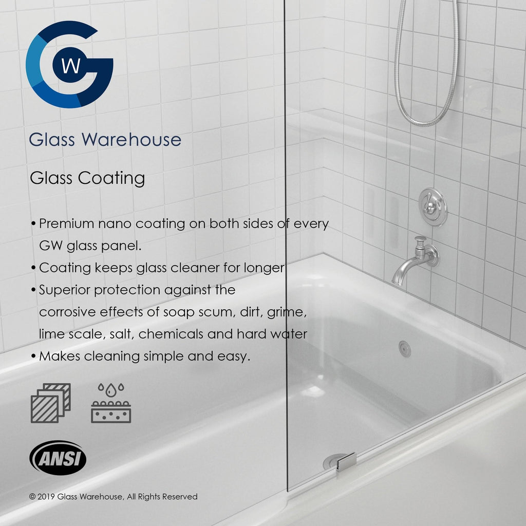 Frameless Shower Door, Brushed Nickel W490614
