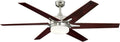 60-inch Brushed Nickel Indoor Ceiling Fan with Dimmable LED Light Kit Q942668