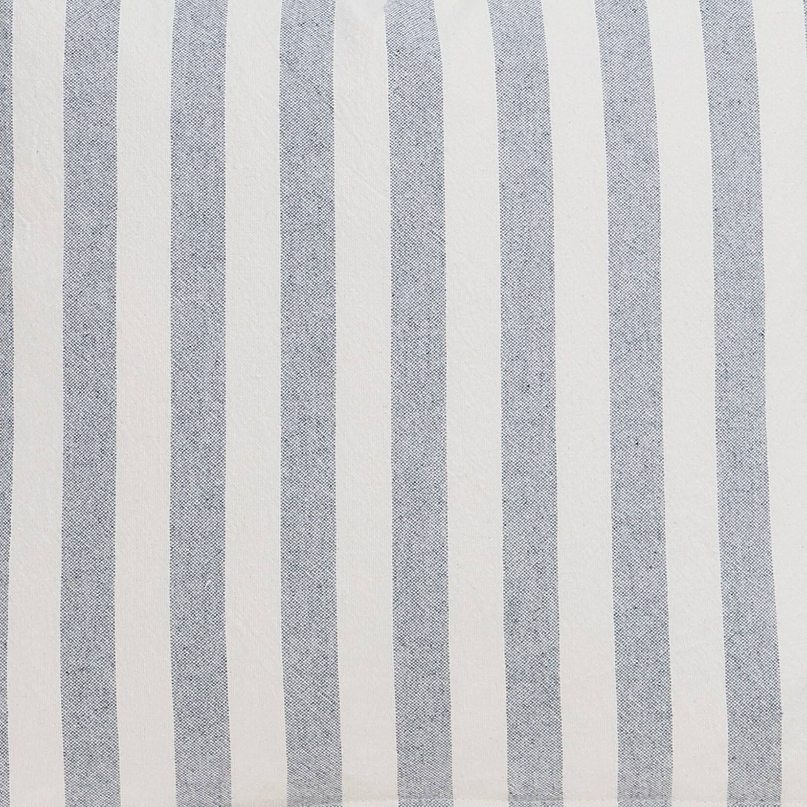 Cotton Blend Farmhouse Stripe Duvet and Shams Set (White/Tan - California King - 3 Piece) F332