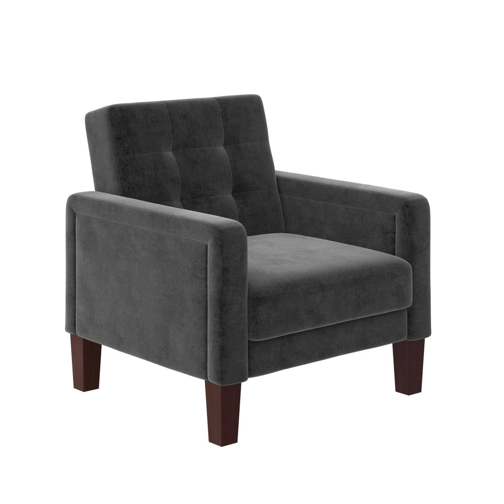 Gray Velvet Accent Chair T5587