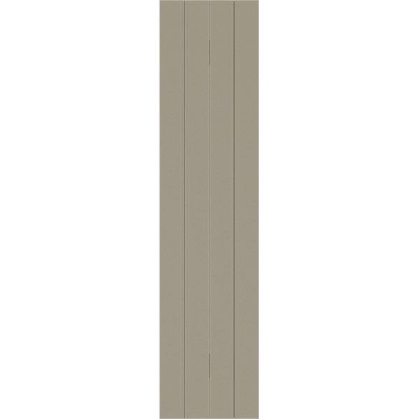 Rustic Four Board Joined Board-n-Batten Faux Wood Shutters (Per Pair) B992872