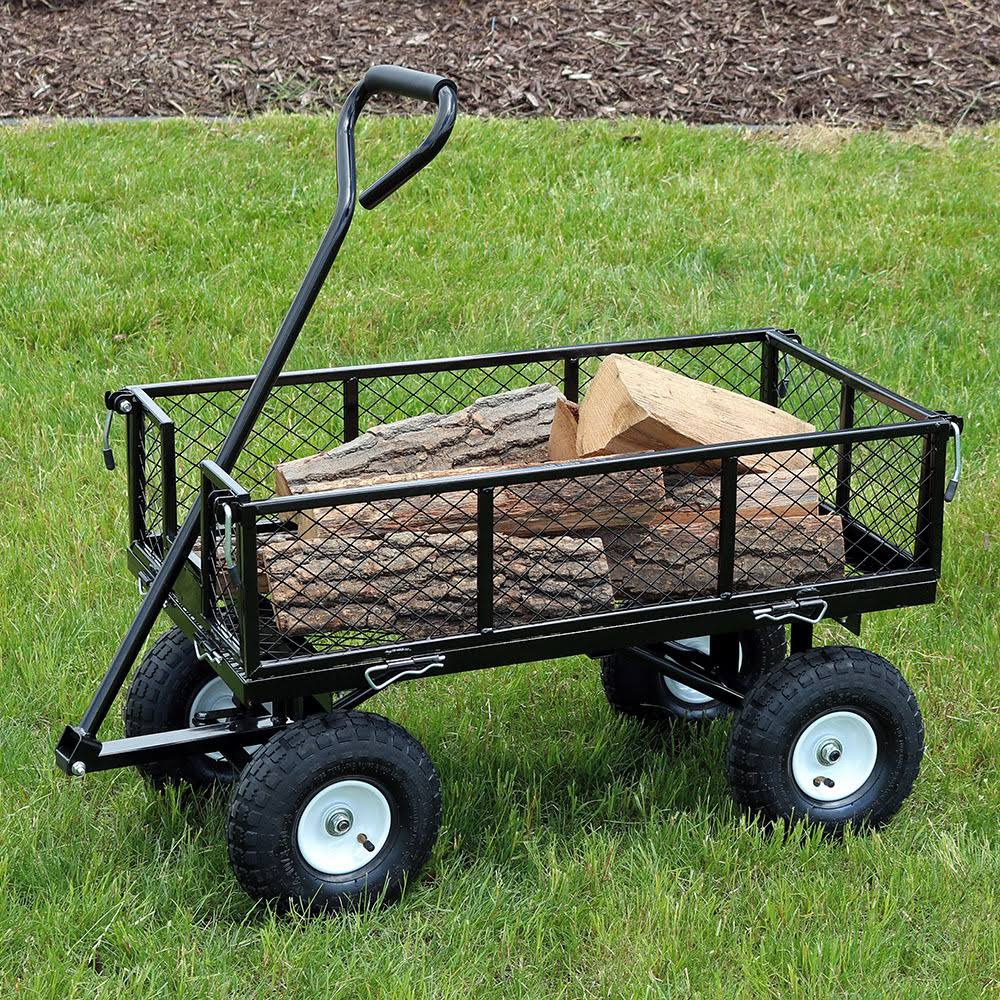 Black Steel Log Cart P146880
