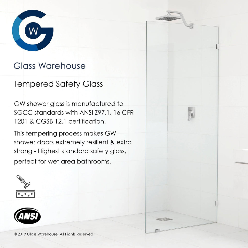 Frameless Shower Door, Brushed Nickel W490614