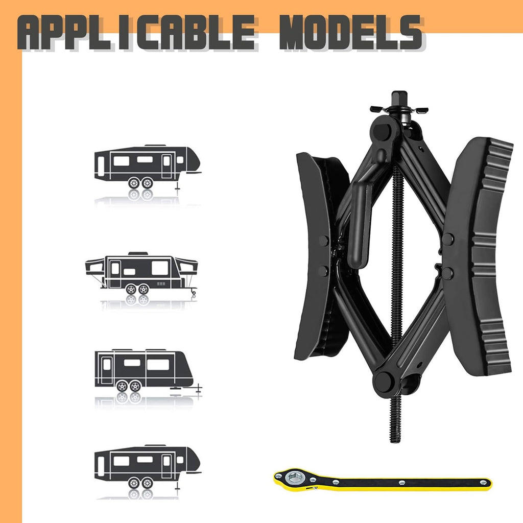 Pair X Shaped RV Wheel Chock Stabilizer Q409567