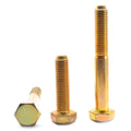 5/16x22-18 x 1/2x22 Coarse Thread Grade 8 Hex Cap Screw Alloy Steel Yellow Zinc Plated Y2478