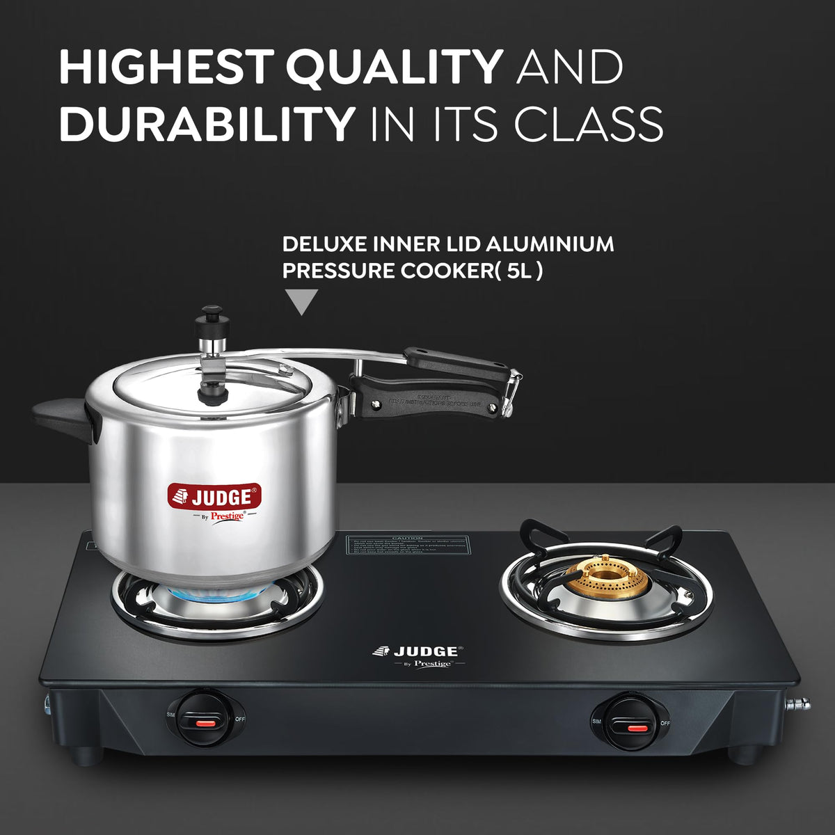 Deluxe 5 L Induction Bottom Pressure Cooker (Aluminium) Y717120