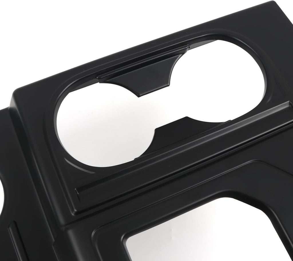 Center Console Gear Shift Box Water Cup Panel Cover ABS Blacking Out 1pc C117665