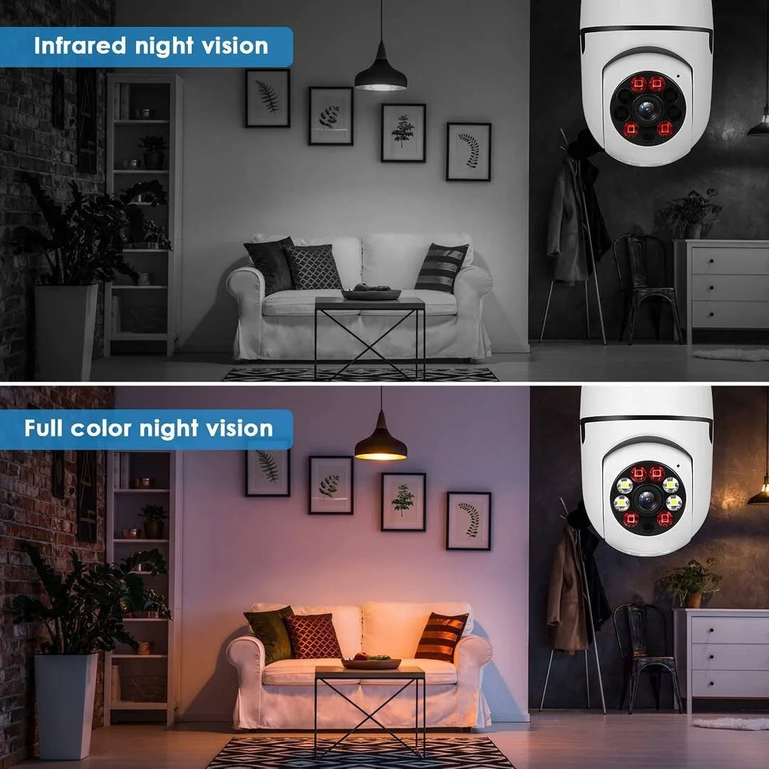 2 Pack 1080p 360 Light Bulb Security Camera E24458