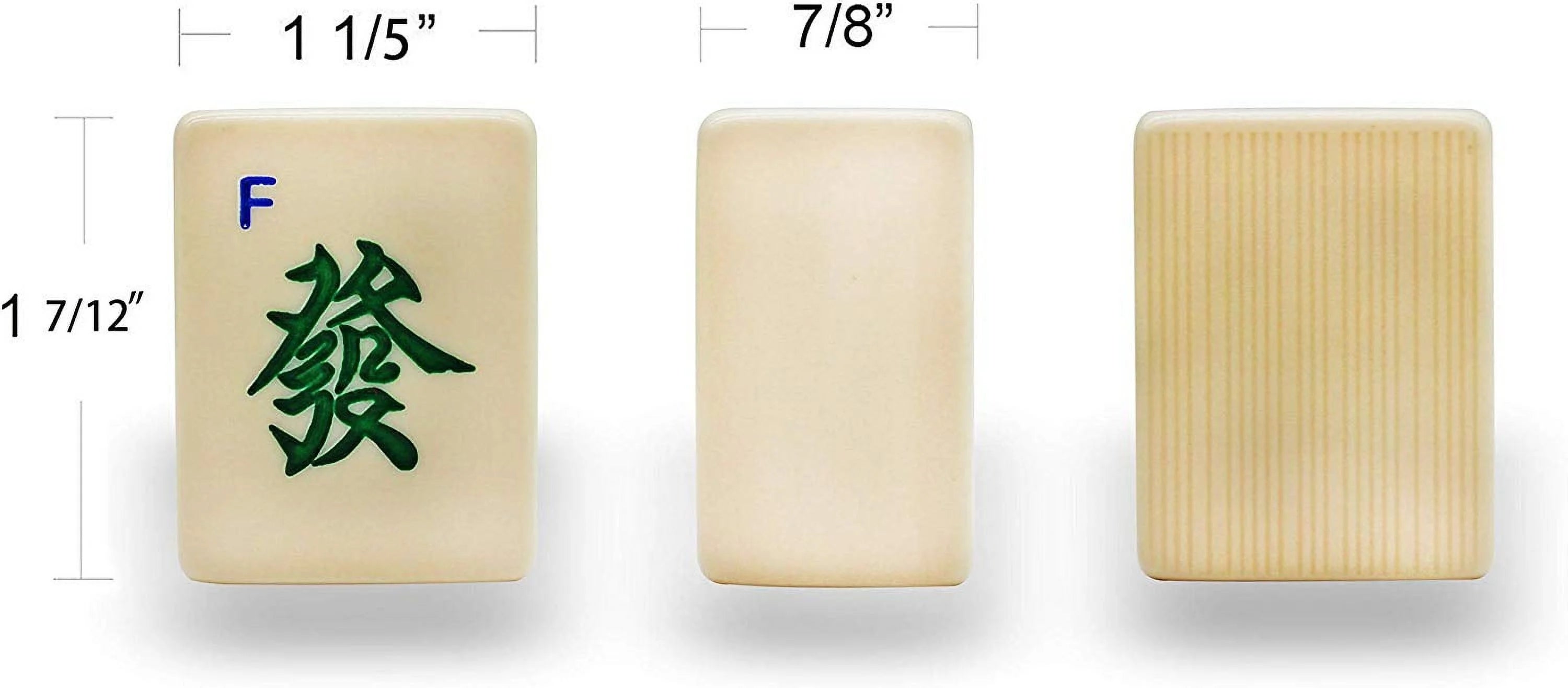 Chinese Mahjong 144 Numbered White Ivory Melamine Tiles with Carrying Case S477