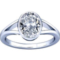 Oval Zircon Silver Ring L92323