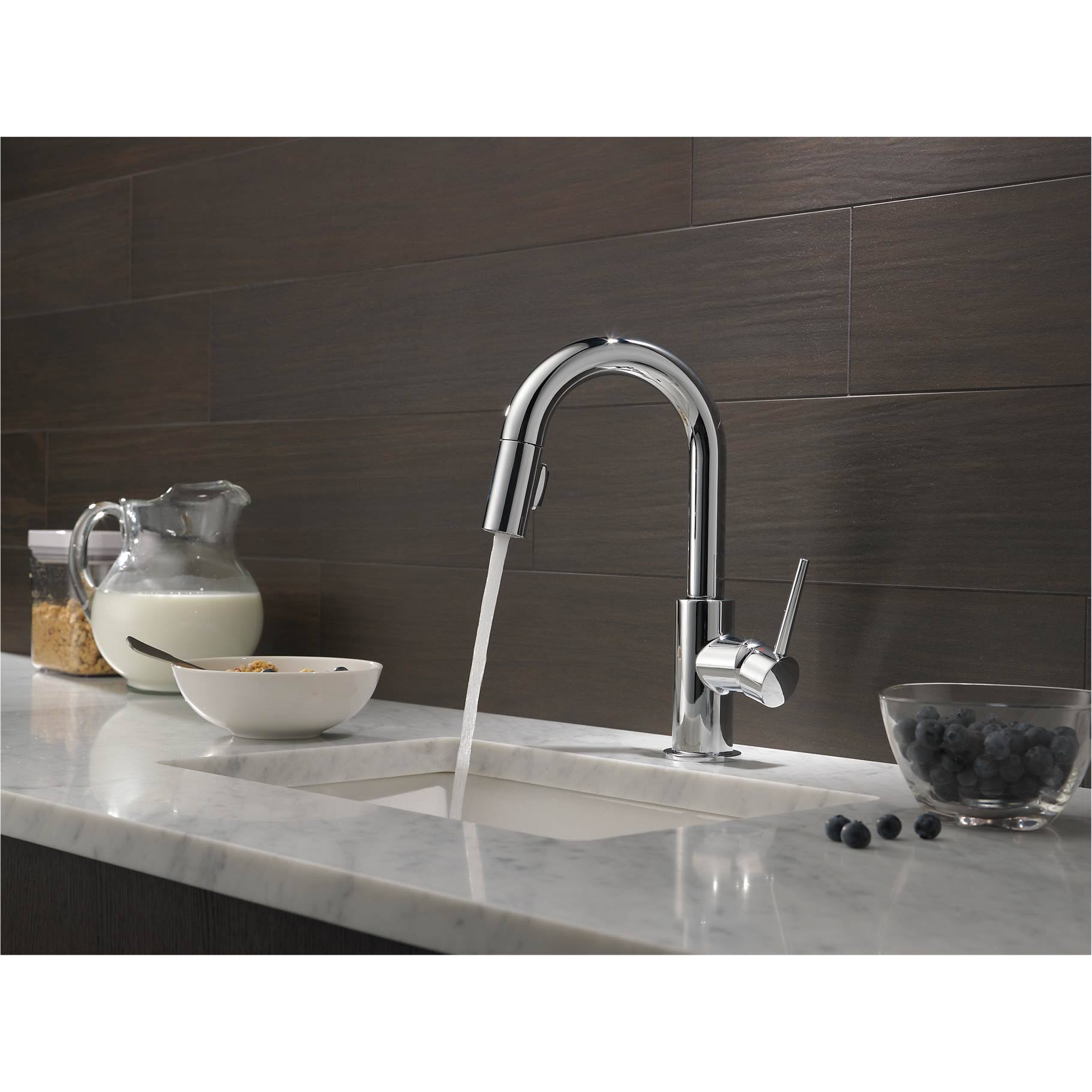 Chrome Single Handle Pull-Down Bar/Prep Faucet F9430