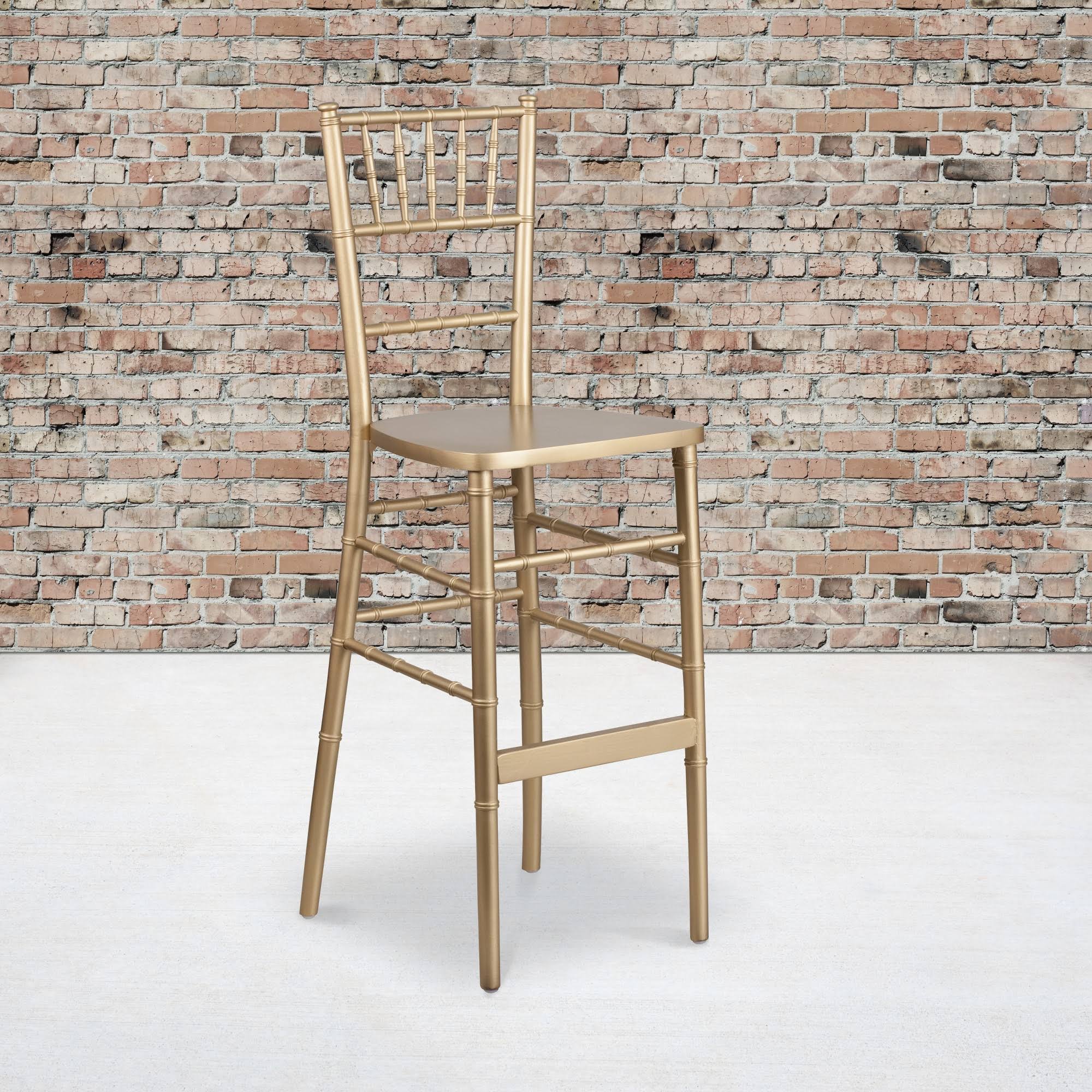 Gold Wood Chiavari Barstool M561010