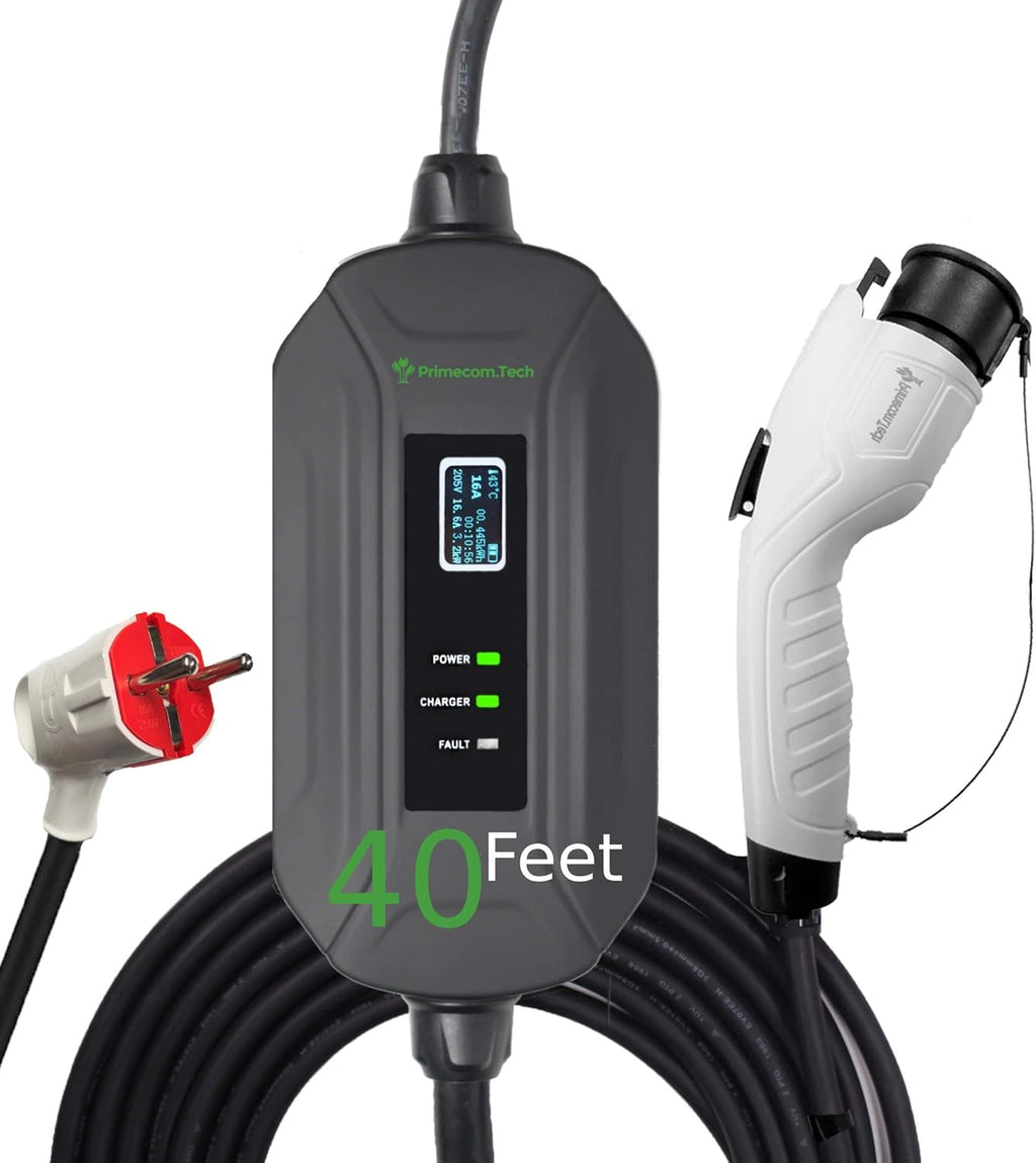 Portable Level 2 Electric Vehicle Charger, 16Amp, 35 Feet U455011