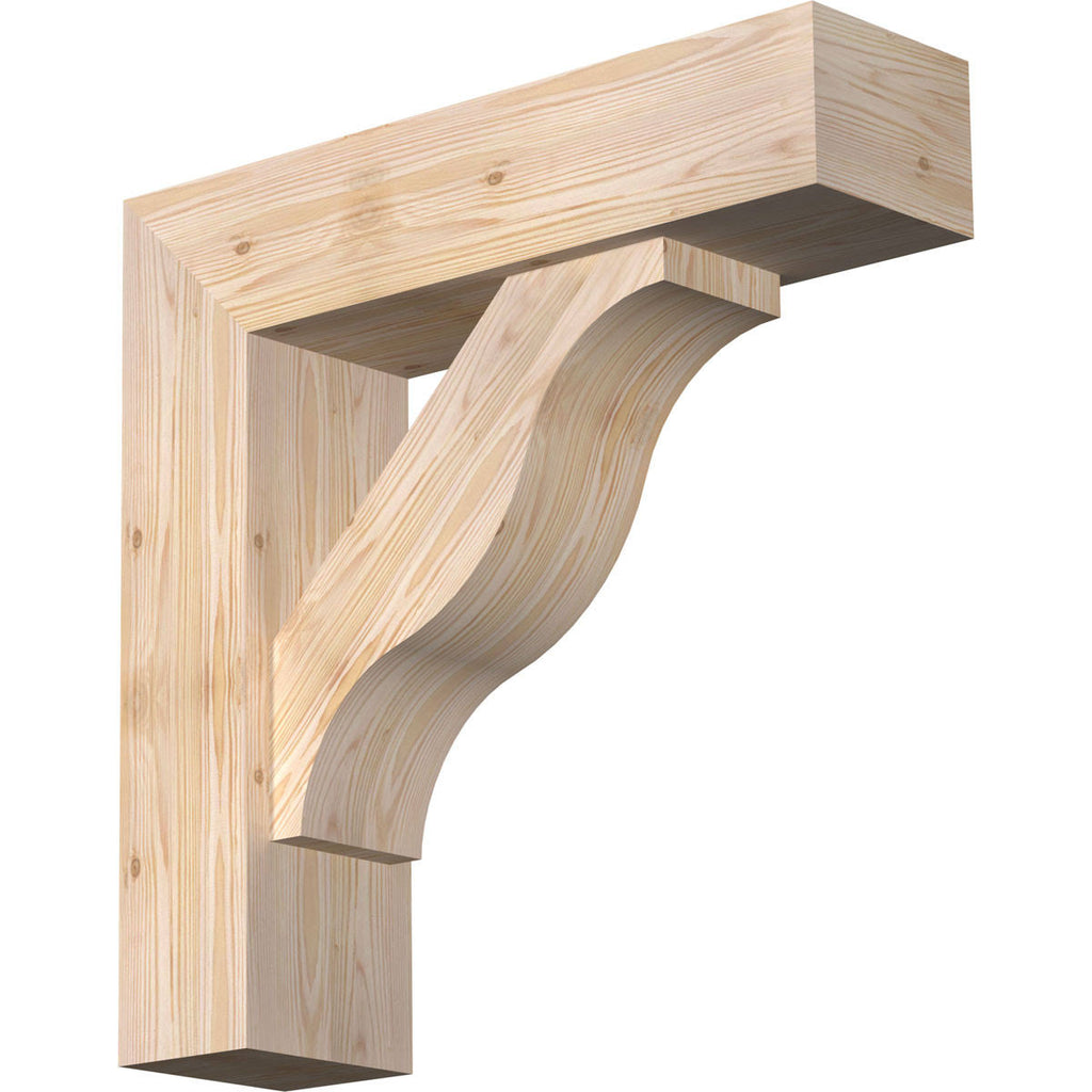 Douglas Fir Smooth Bracket with Offset Brace R587372