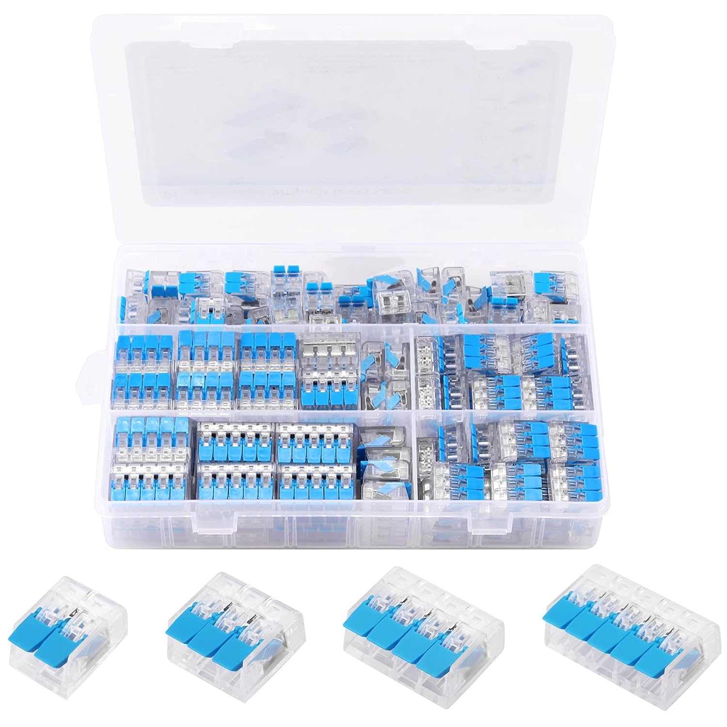 140pcs Lever Wire Connectors Assortment 4 Models Pack of 2 V544739