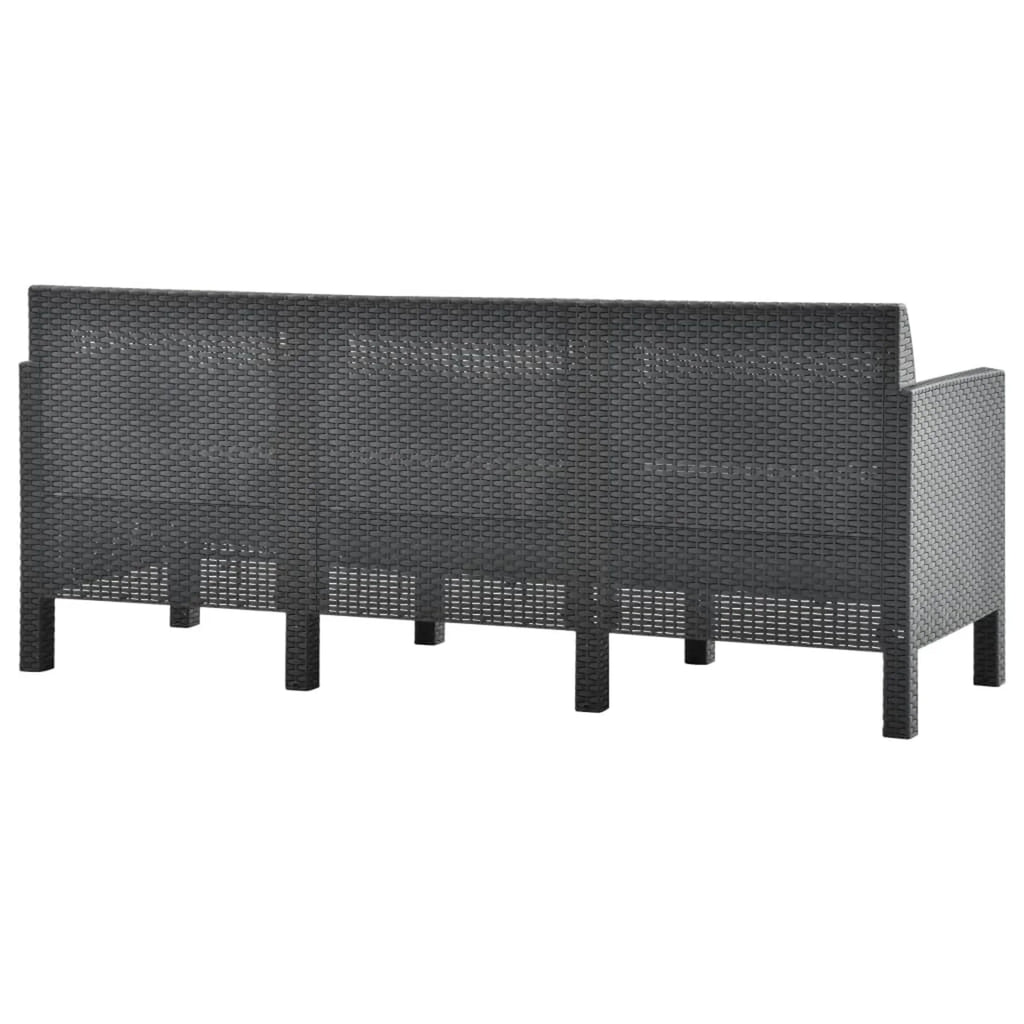 4 Piece Polypropylene Patio Lounge Set with Cushion D901