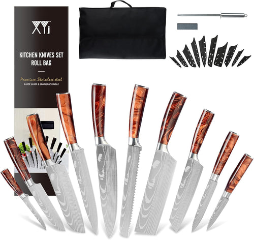 10 Piece Stainless Steel Kitchen Knife Set with Carry Case Bag B28157