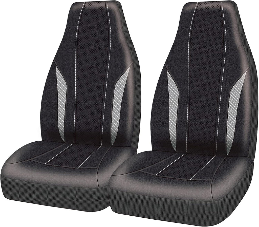 Carbon Leather Universal Car Seat Cover Full Set F91214