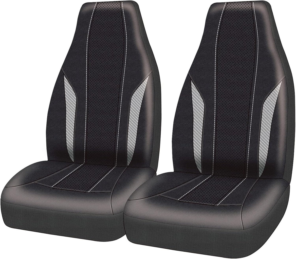 Carbon Leather Universal Car Seat Cover Full Set F91214
