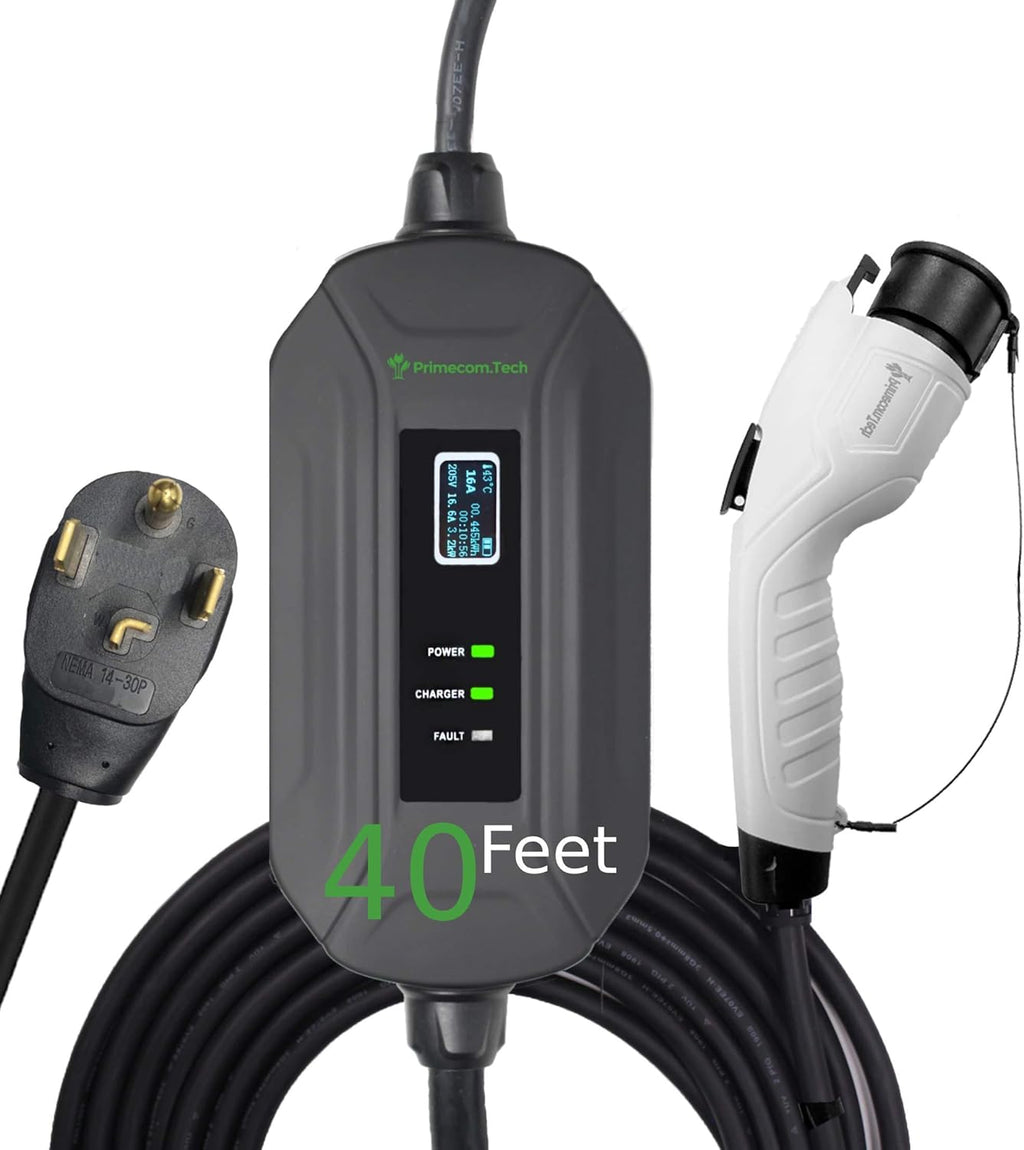 Portable Level 2 Electric Vehicle Charger, 16Amp, 35 Feet U455011