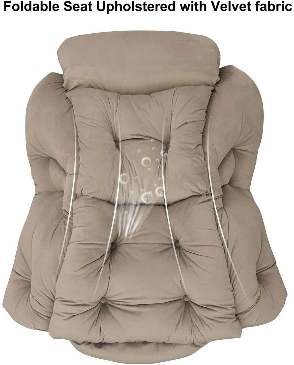 Accent Reclining Armchair with Removable Metal Legs and High-Density Foam E336972