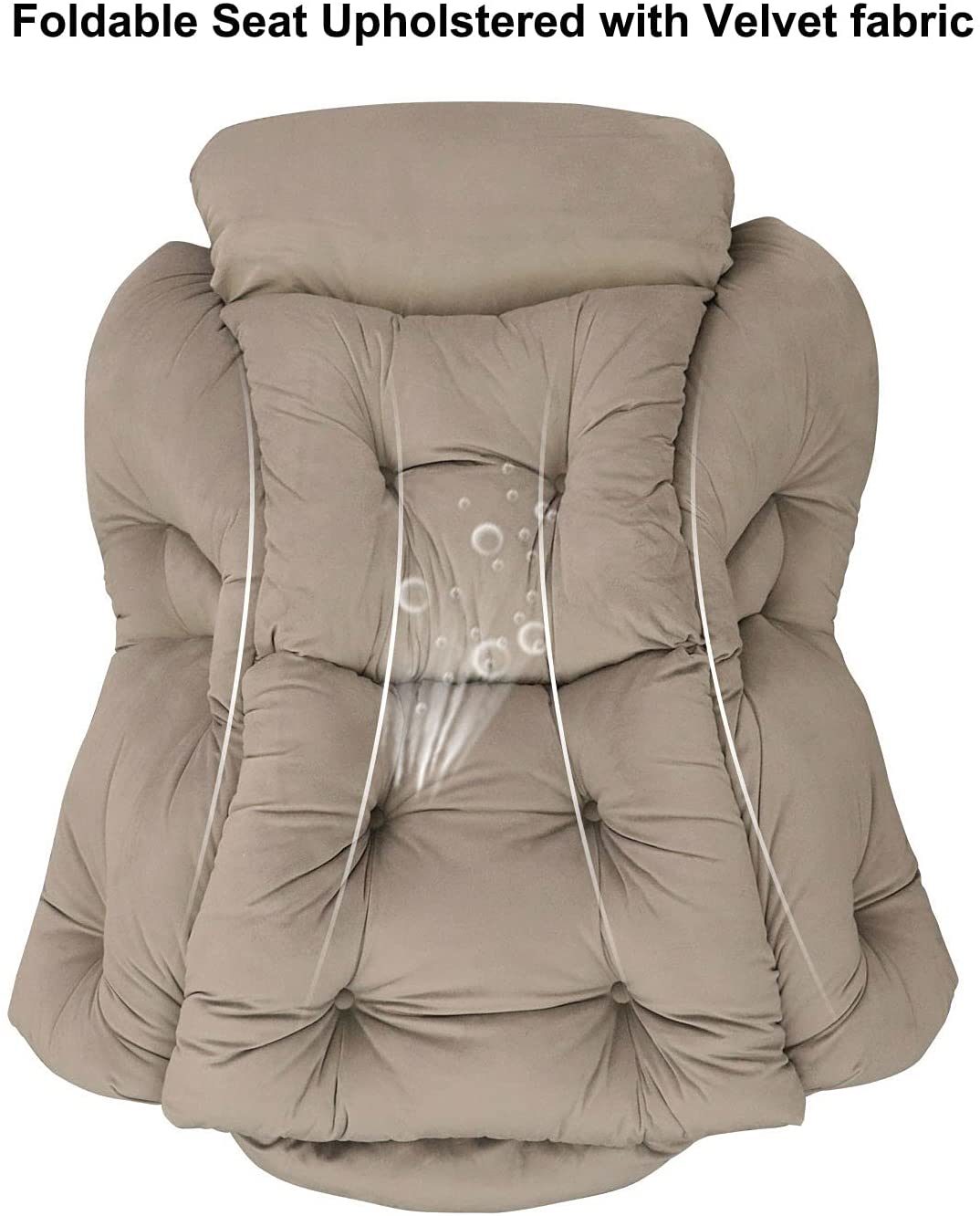 Accent Reclining Armchair with Removable Metal Legs and High-Density Foam E336972