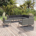 9 Piece Poly Rattan Outdoor Sectional Sofa Set G545511