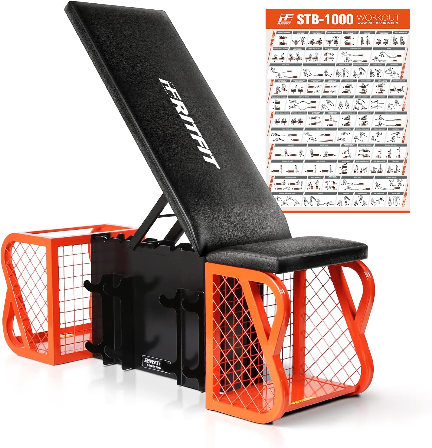 Adjustable Weight Bench with Storage Space H4582