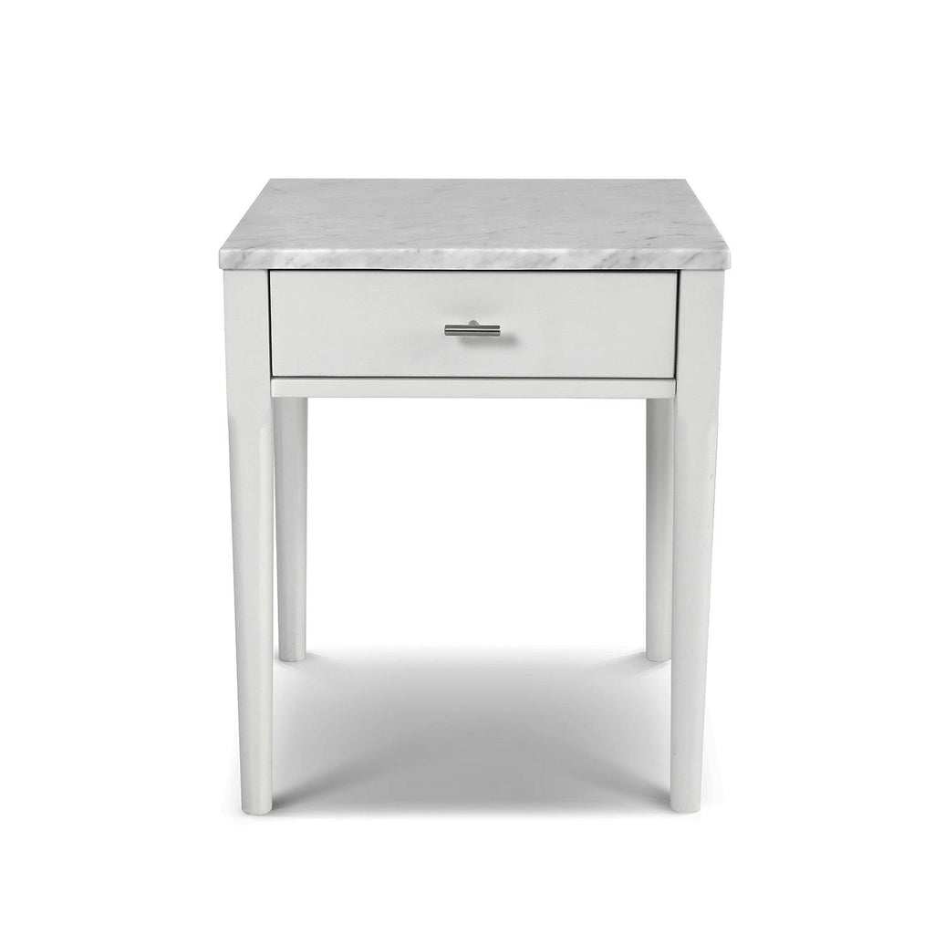 18x22 Square White Marble Side Table B85530