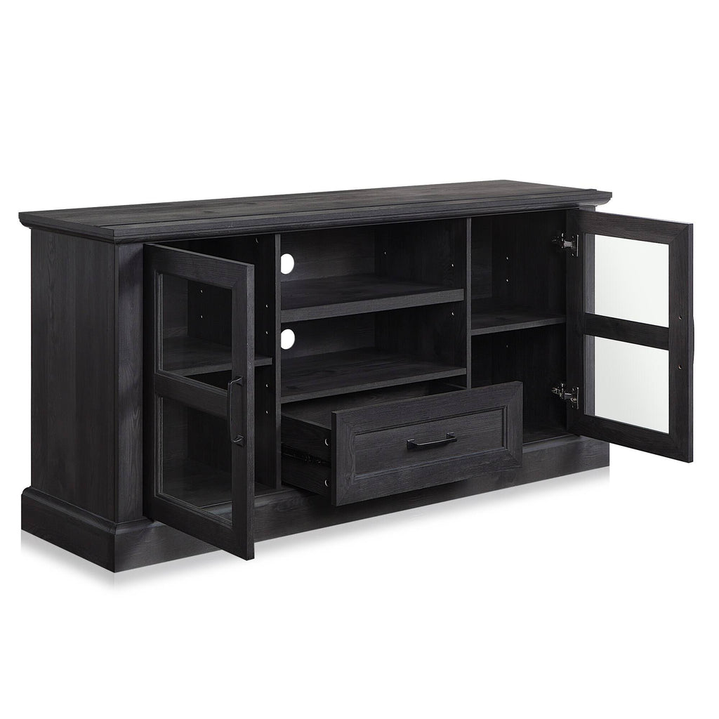 Grey Wash TV Stand with Drawer and Shelves I176246