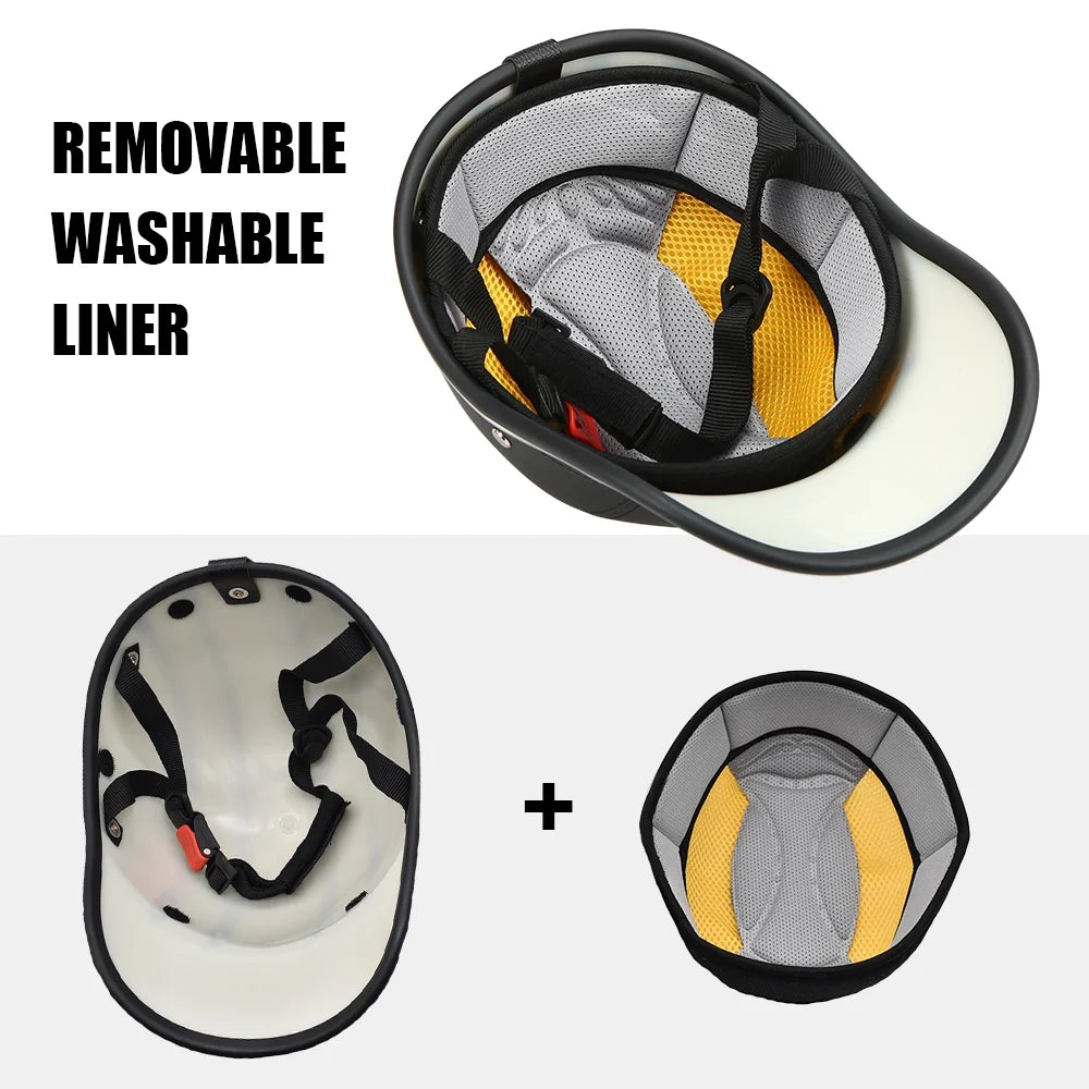 Cycling Safety Helmet Baseball Hat for Motorcycle Bike Scooter X8645