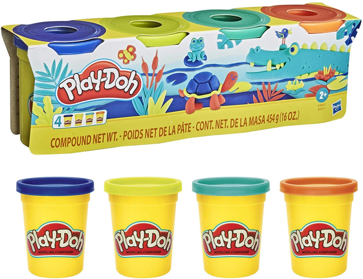 4 Pack Non-Toxic Play-Doh Colours, 4 oz Cans W2460