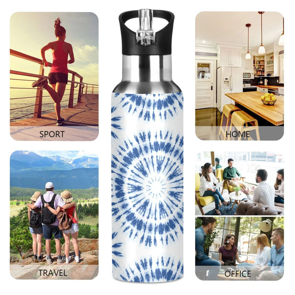 20 OZ Stainless Steel Vacuum Insulated Water Bottle with Straw Lid J8798