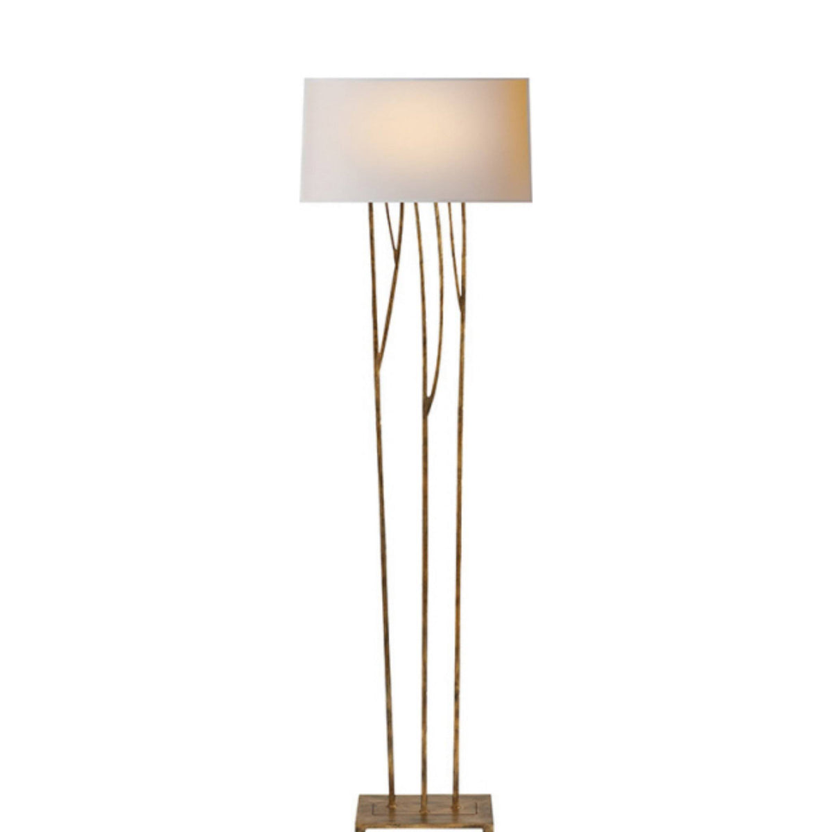 Two Light Floor Lamp Gilded Iron T337