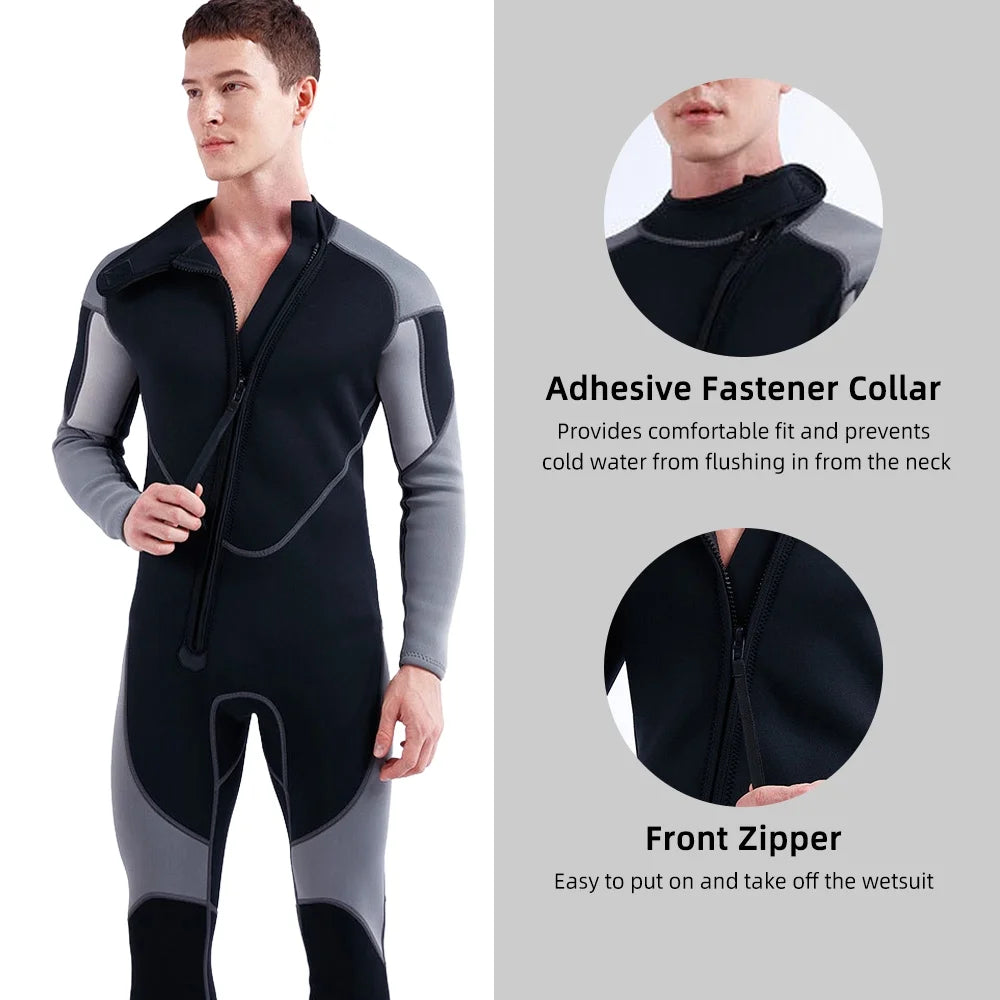 3mm Neoprene Front Zip Full Body Diving Suit H97421