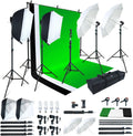Photo Video Studio Light Kit with 3 Color Backdrops F528303