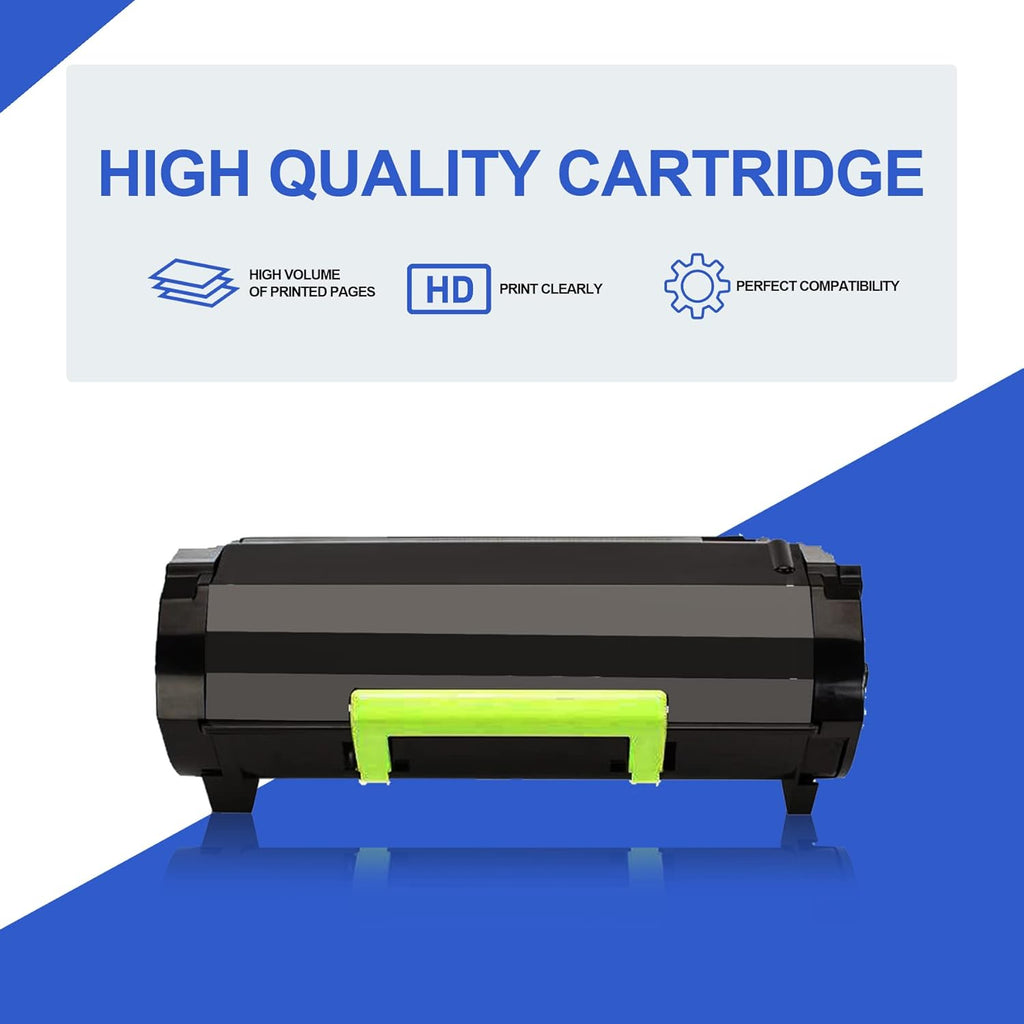 2 Black Toner Cartridges for Lexmark MX310 MX611 MX511 MX410 MX610 MX510 Printer E59756